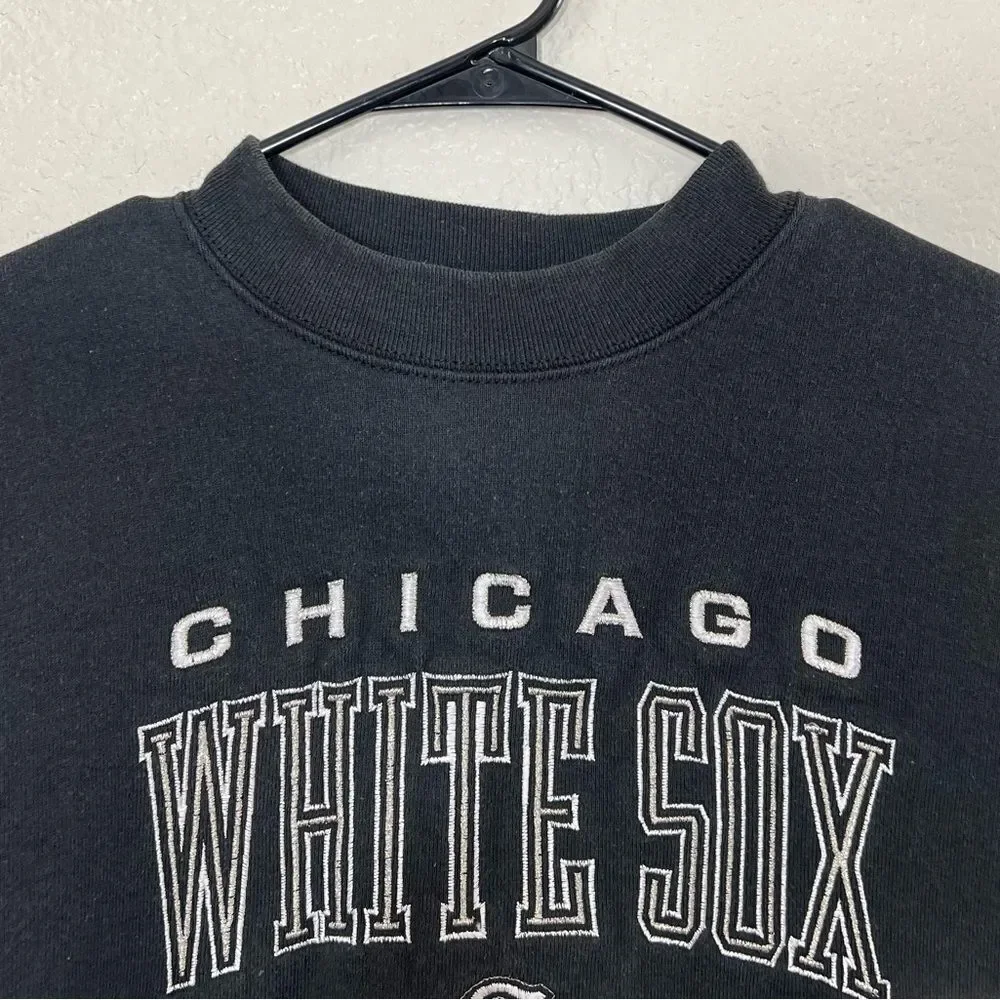 Vintage 90’s Chicago White Sox Black Sweatshirt Baseball MLB Unisex Size M
